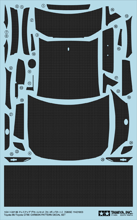 Toyota 86/GT86 Carbon Decal 1/24